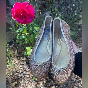 Jimmy Choo Glitter Ballet Flats - Pink Multicolor